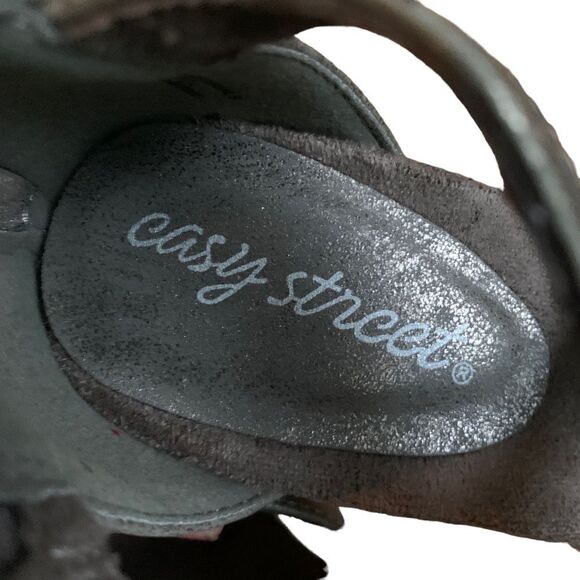Easy Street Silver Strappy Women’s Heels Evening Pumps Grey Size 6 - Picture 8 of 10